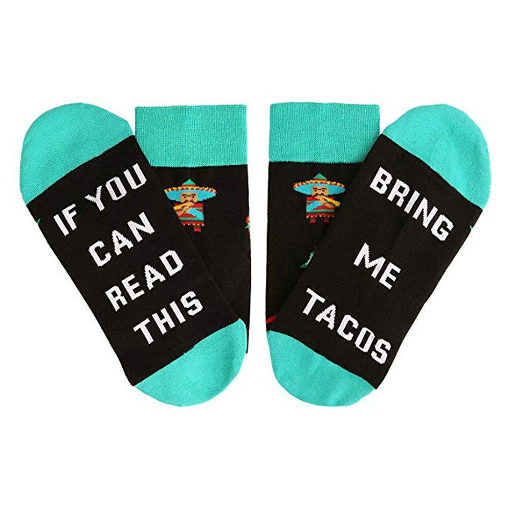 If You Can Read This Bring Me Wine / Coffee / Bacon / Beer / Tacos / Watching Hallmark - Funny Unisex Printed Socks For Men Women