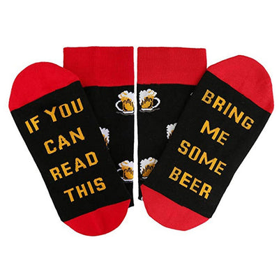 If You Can Read This Bring Me Wine / Coffee / Bacon / Beer / Tacos / Watching Hallmark - Funny Unisex Printed Socks For Men Women