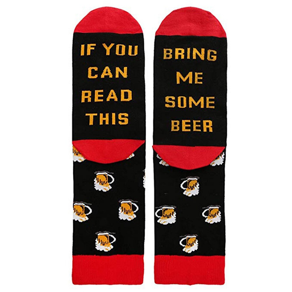 If You Can Read This Bring Me Wine / Coffee / Bacon / Beer / Tacos / Watching Hallmark - Funny Unisex Printed Socks For Men Women