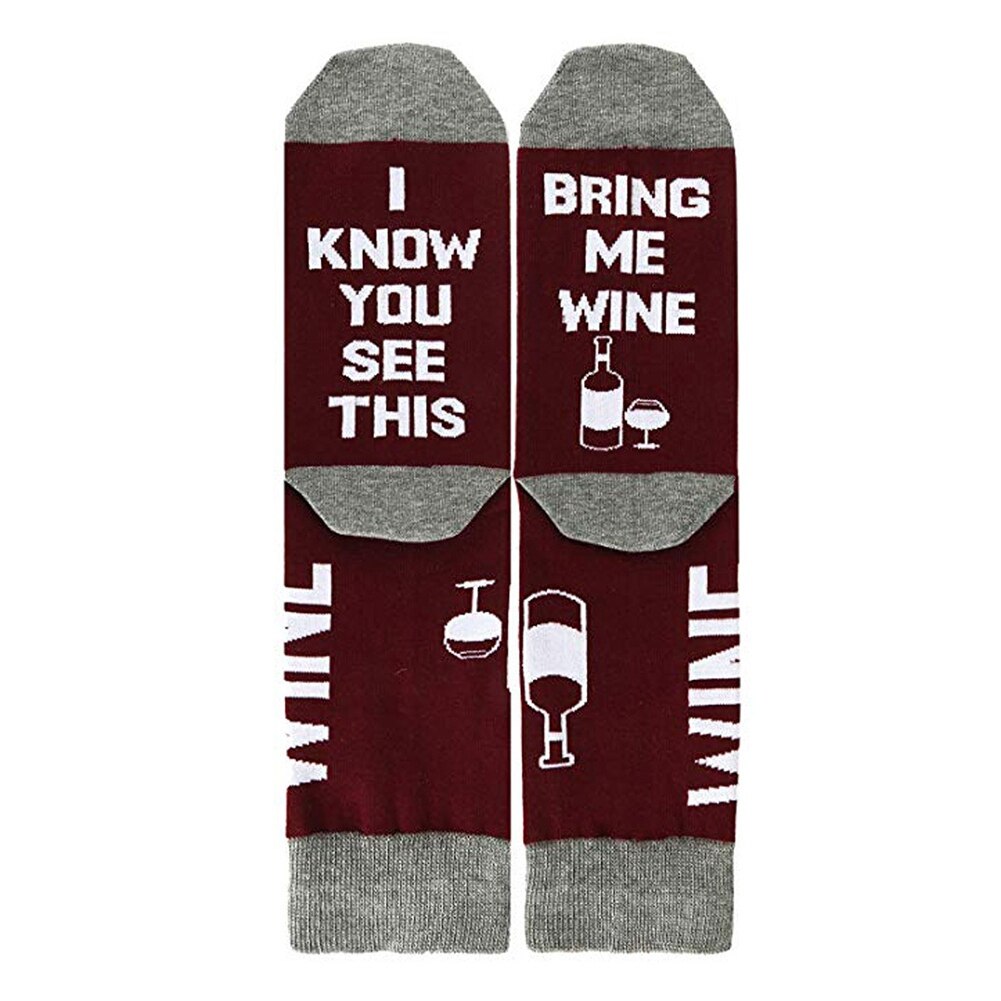 If You Can Read This Bring Me Wine / Coffee / Bacon / Beer / Tacos / Watching Hallmark - Funny Unisex Printed Socks For Men Women