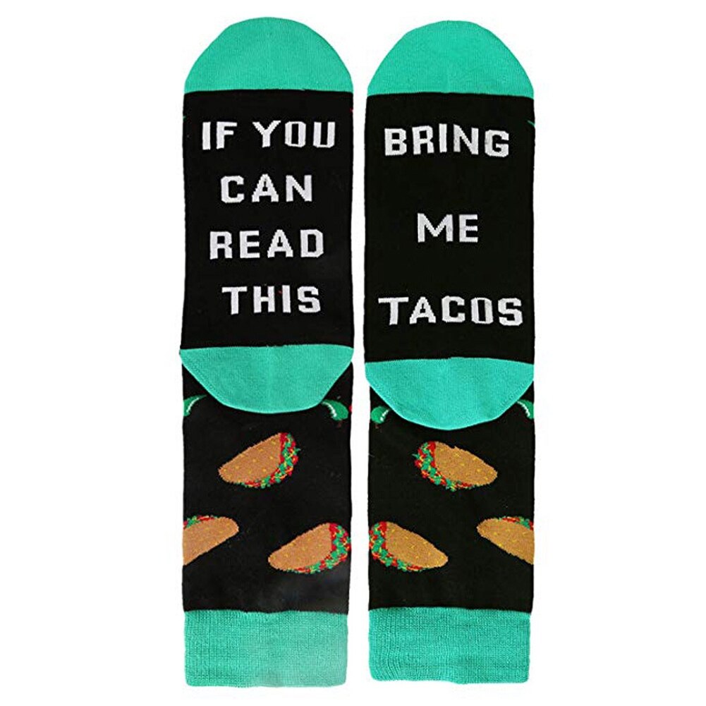 If You Can Read This Bring Me Wine / Coffee / Bacon / Beer / Tacos / Watching Hallmark - Funny Unisex Printed Socks For Men Women