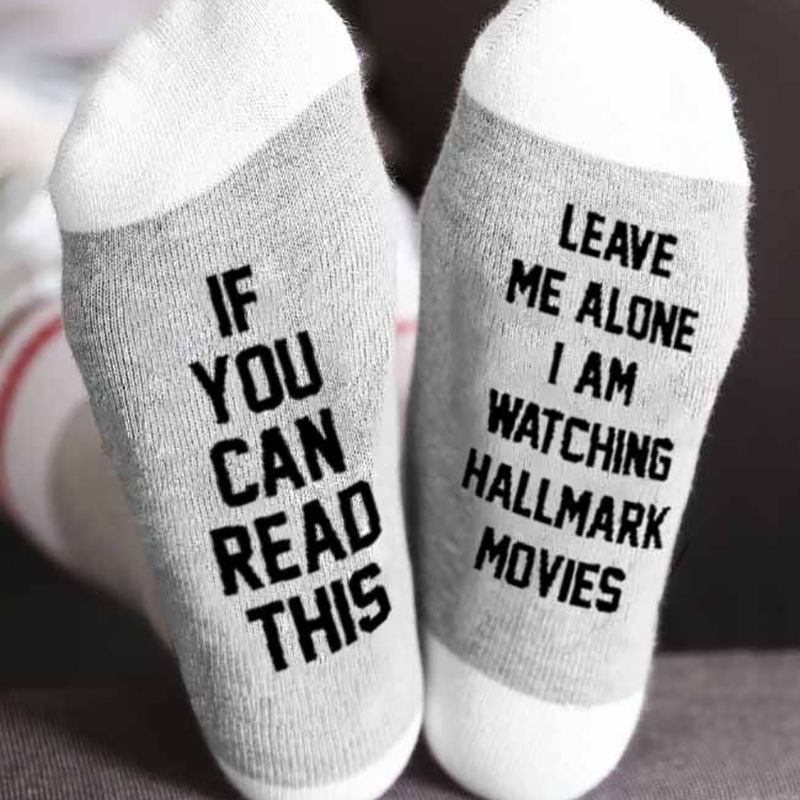 If You Can Read This Bring Me Wine / Coffee / Bacon / Beer / Tacos / Watching Hallmark - Funny Unisex Printed Socks For Men Women