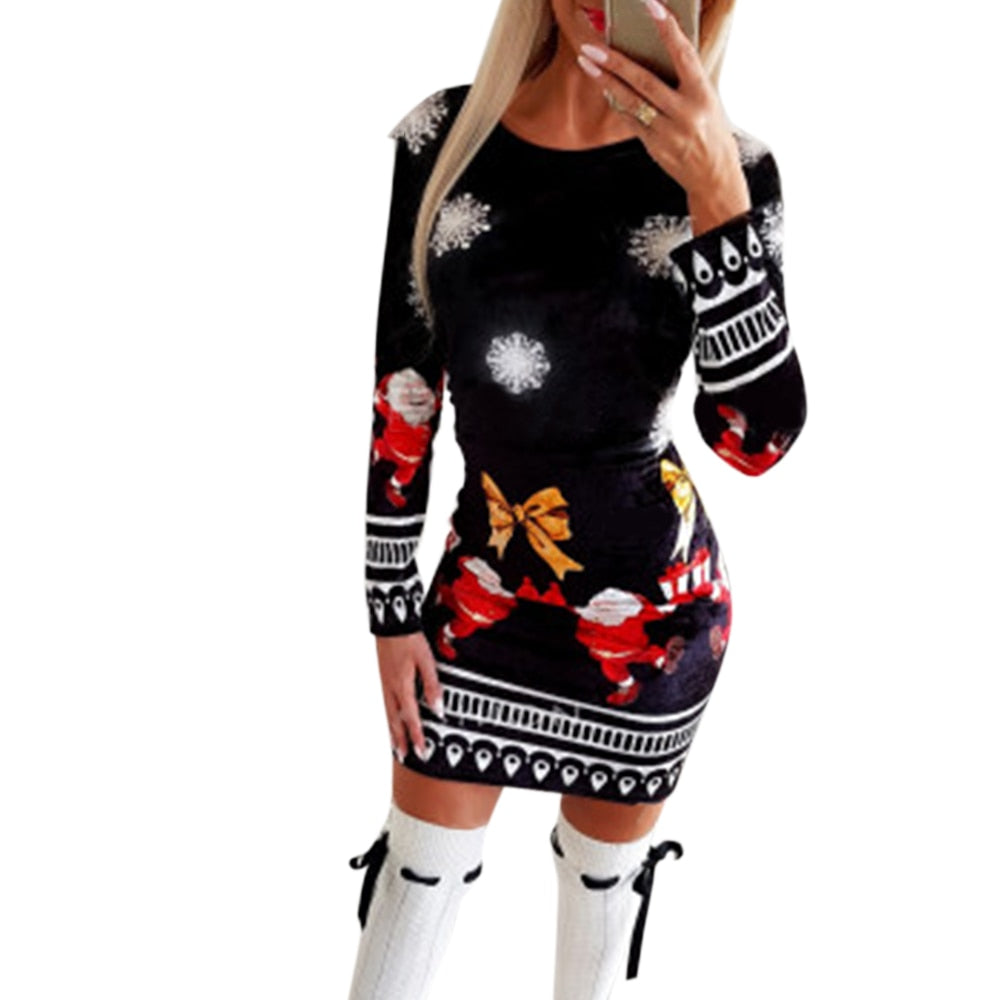 Women's Holiday Festive Mini Dress