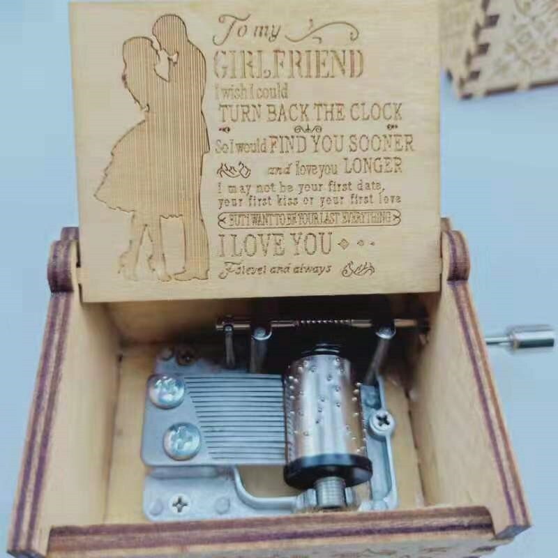 Handcranked Music Box, You Are My Sun Theme Song "Love Dad, Love Mom, Love Daughter, Love Wife" Christmas Gift Birthday Gift