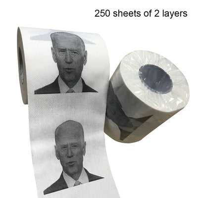 Joe Biden Toilet Paper Roll | Funny Novelty President Bathroom Paper 250 Sheets 2 Ply