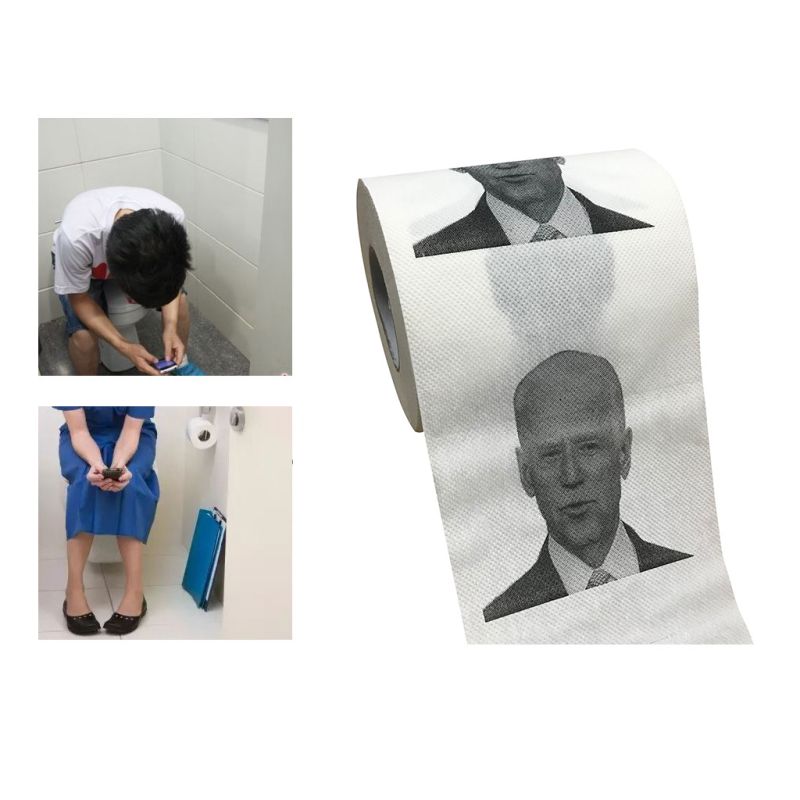 Joe Biden Toilet Paper Roll | Funny Novelty President Bathroom Paper 250 Sheets 2 Ply