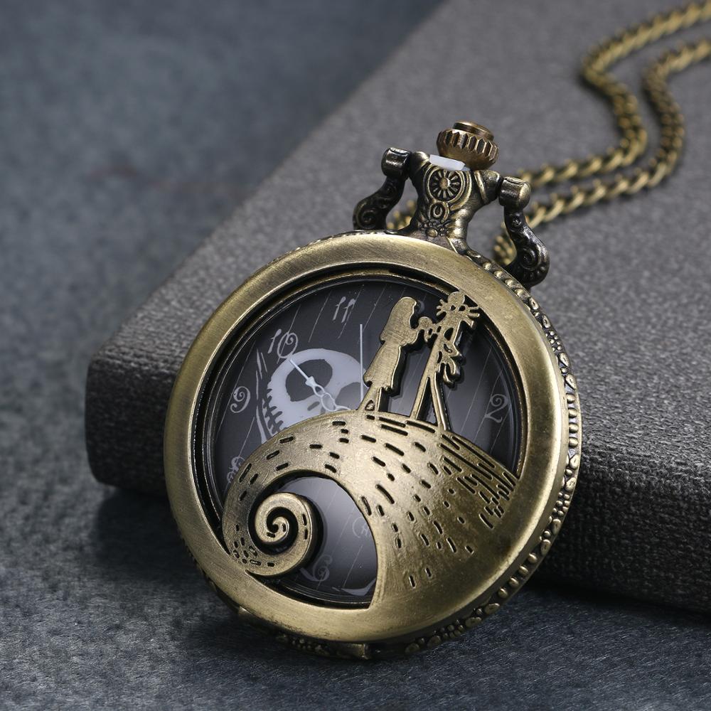 Jack Nightmare Before Christmas Antique Steampunk Pocket Watch - Unisex Gift Idea