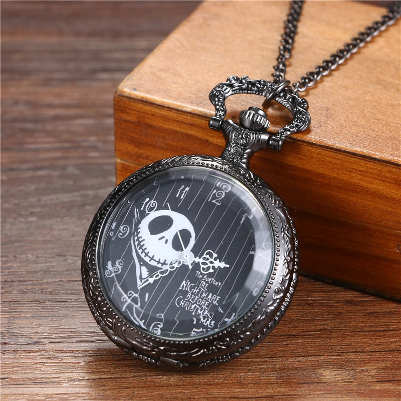 Jack Nightmare Before Christmas Antique Steampunk Pocket Watch - Unisex Gift Idea