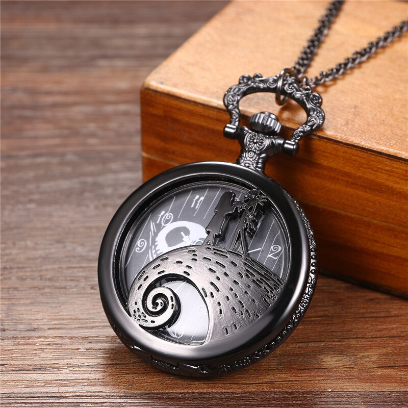 Jack Nightmare Before Christmas Antique Steampunk Pocket Watch - Unisex Gift Idea