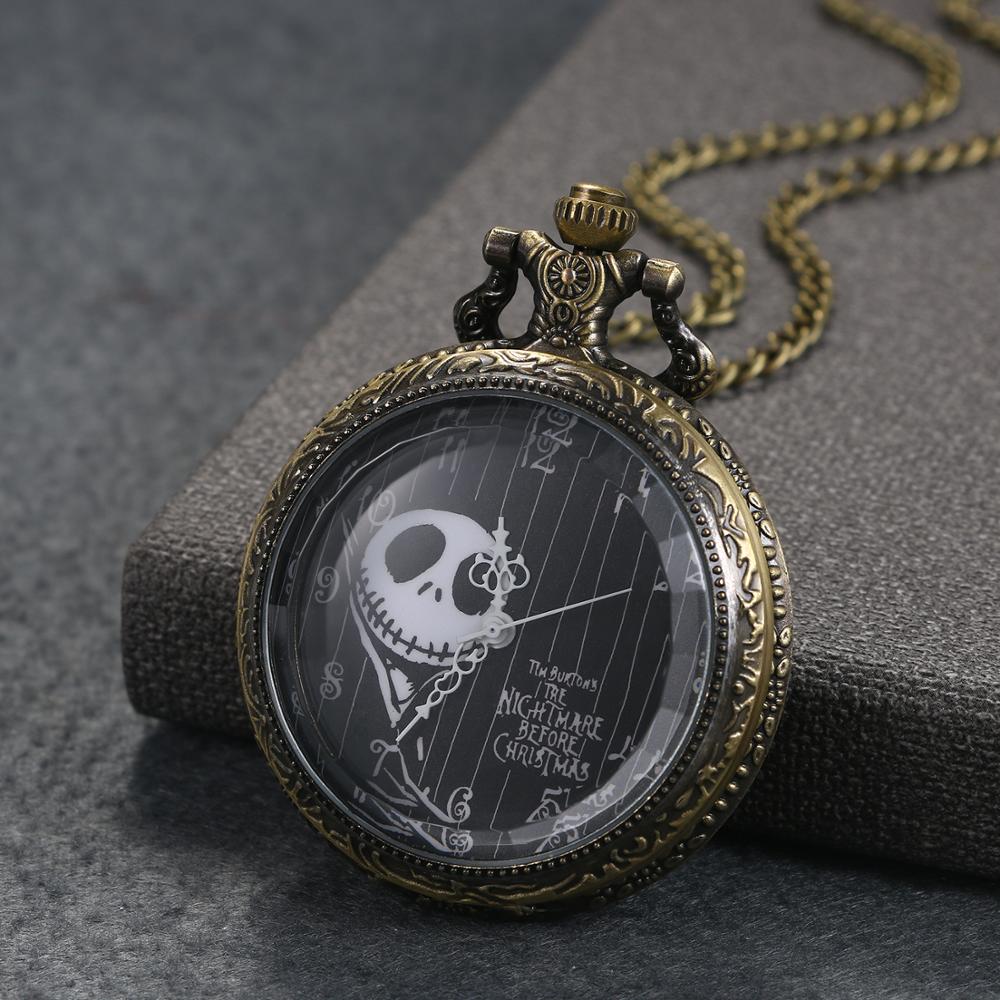 Jack Nightmare Before Christmas Antique Steampunk Pocket Watch - Unisex Gift Idea