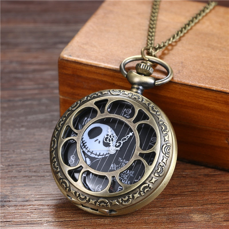 Jack Nightmare Before Christmas Antique Steampunk Pocket Watch - Unisex Gift Idea