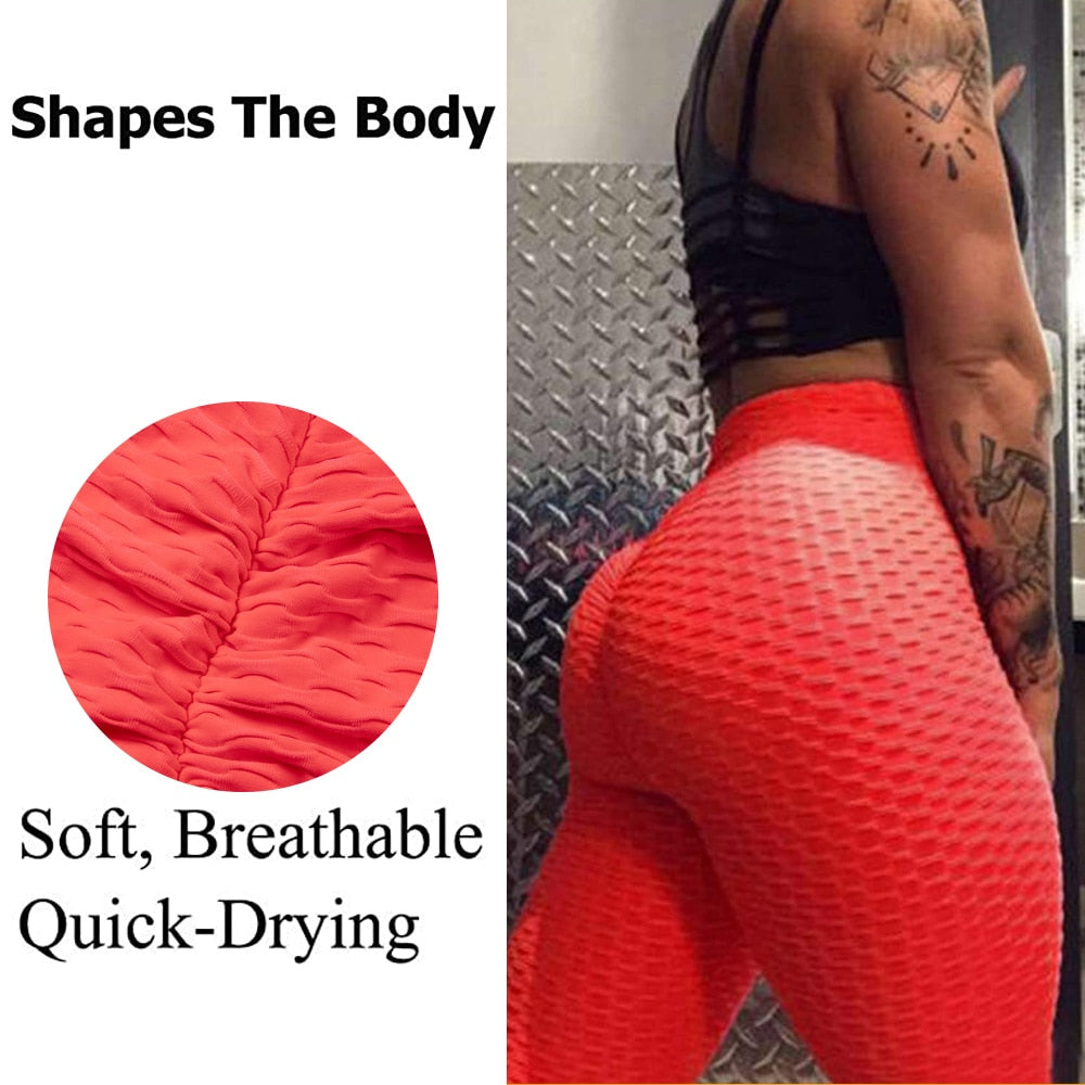Booty Lifting Yoga Scrunch Pants - Shaping Fitness Leggings - Women's Activewear Fitness Spandex High Waist Shapewear