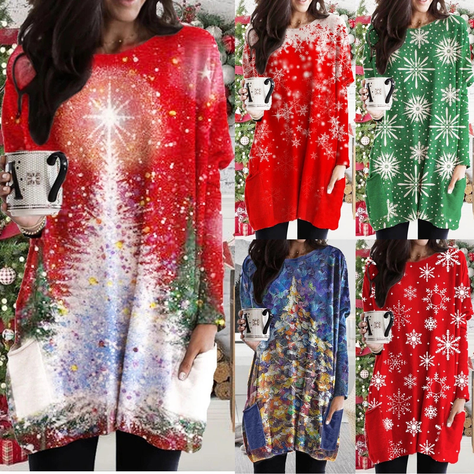 Women's Christmas Print Sweater
