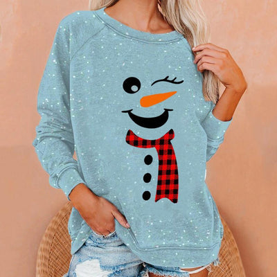Women's Christmas Sweater 2020 Fashion Printed Round Neck Christmas Costume Sweater Christmas Costumes Pullover Tops Sweater