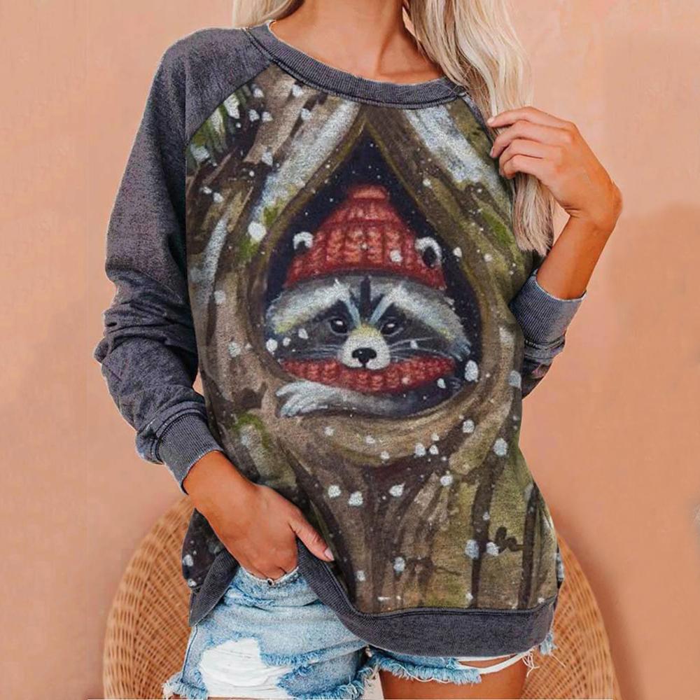 Women's Christmas Sweater 2020 Fashion Printed Round Neck Christmas Costume Sweater Christmas Costumes Pullover Tops Sweater
