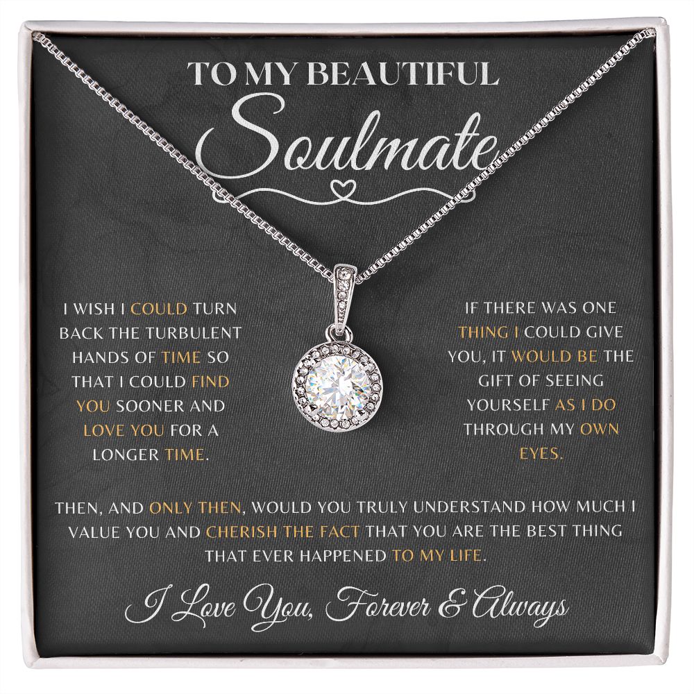 Soulmate Necklace Gift With Message Card, Soulmate Birthday, Soulmate Anniversary Gift, Soulmate Christmas Gift, Eternal Hope Necklace