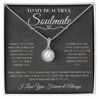 Soulmate Necklace Gift With Message Card, Soulmate Birthday, Soulmate Anniversary Gift, Soulmate Christmas Gift, Eternal Hope Necklace