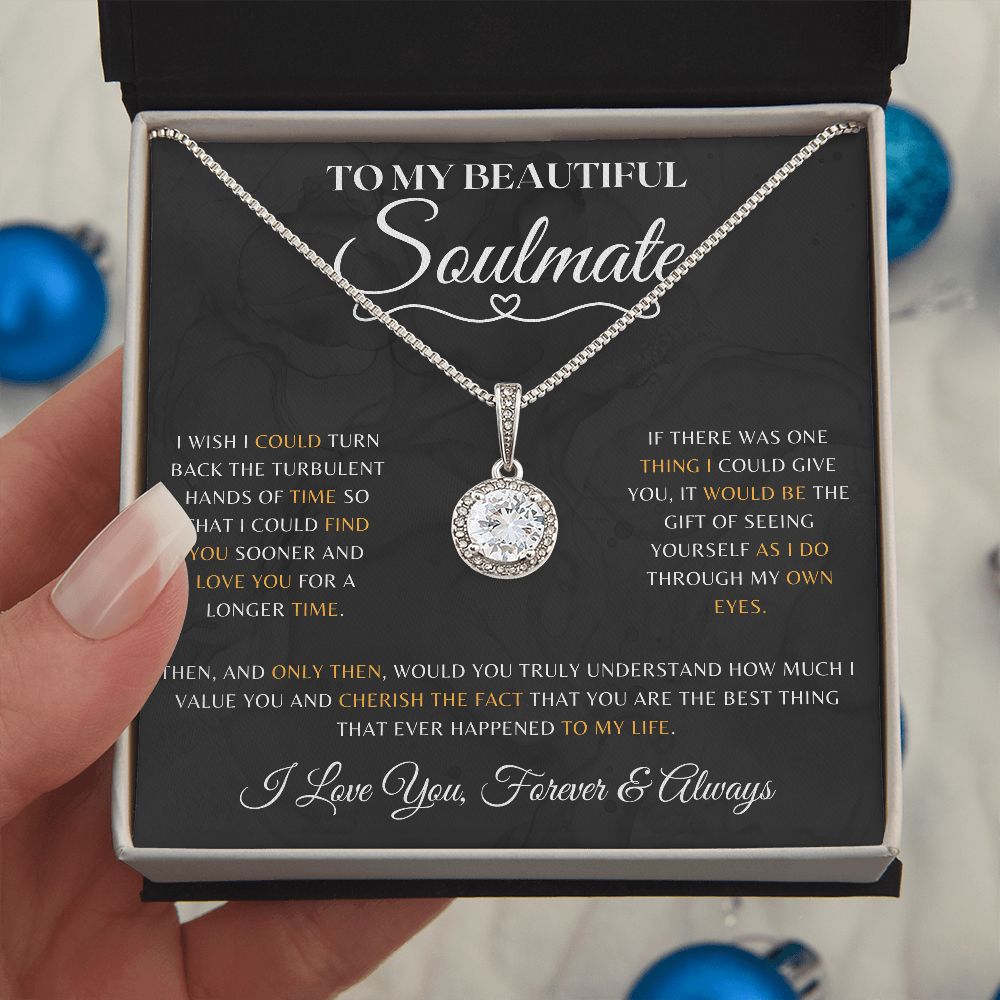Soulmate Necklace Gift With Message Card, Soulmate Birthday, Soulmate Anniversary Gift, Soulmate Christmas Gift, Eternal Hope Necklace