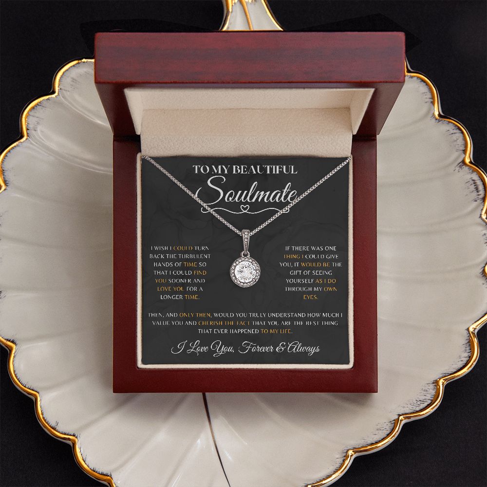 Soulmate Necklace Gift With Message Card, Soulmate Birthday, Soulmate Anniversary Gift, Soulmate Christmas Gift, Eternal Hope Necklace