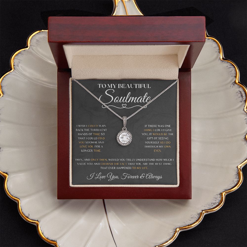 Soulmate Necklace Gift With Message Card, Soulmate Birthday, Soulmate Anniversary Gift, Soulmate Christmas Gift, Eternal Hope Necklace