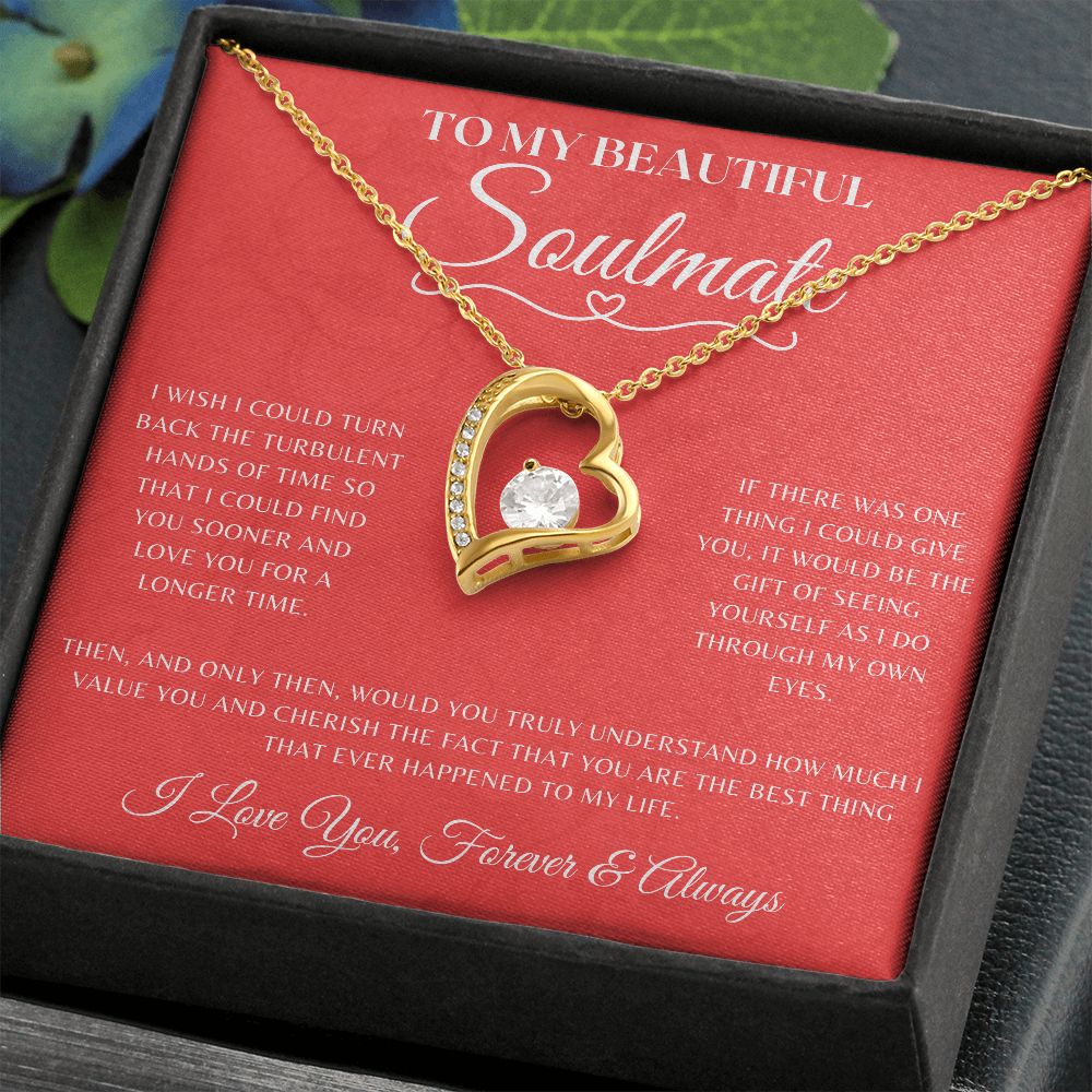 Soulmate Necklace With Message Card, Soulmate Birthday, Soulmate Anniversary, Soulmate Christmas, Jewelry Necklace, Forever Love Necklace