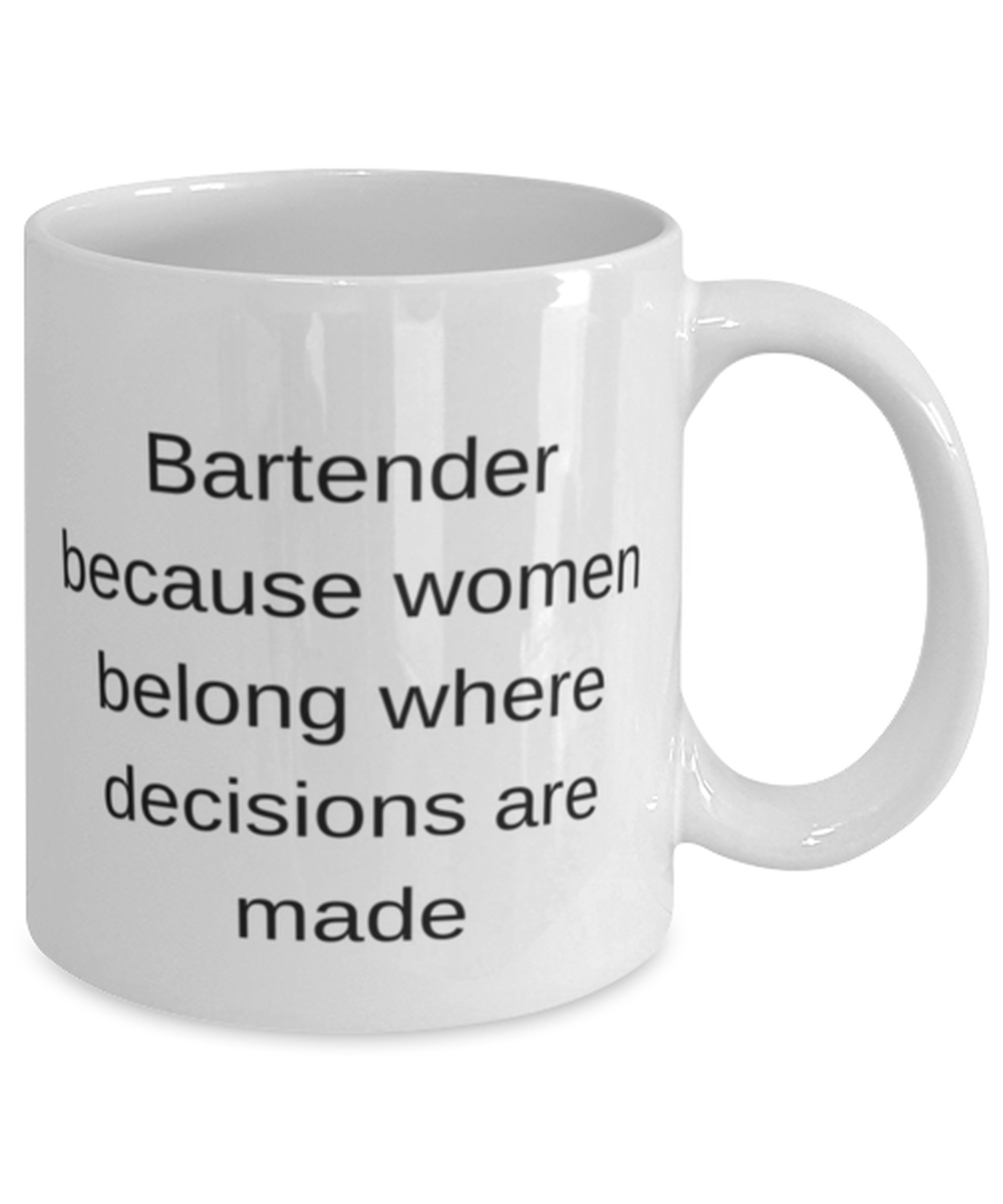 Female Bartender Coffee Mug