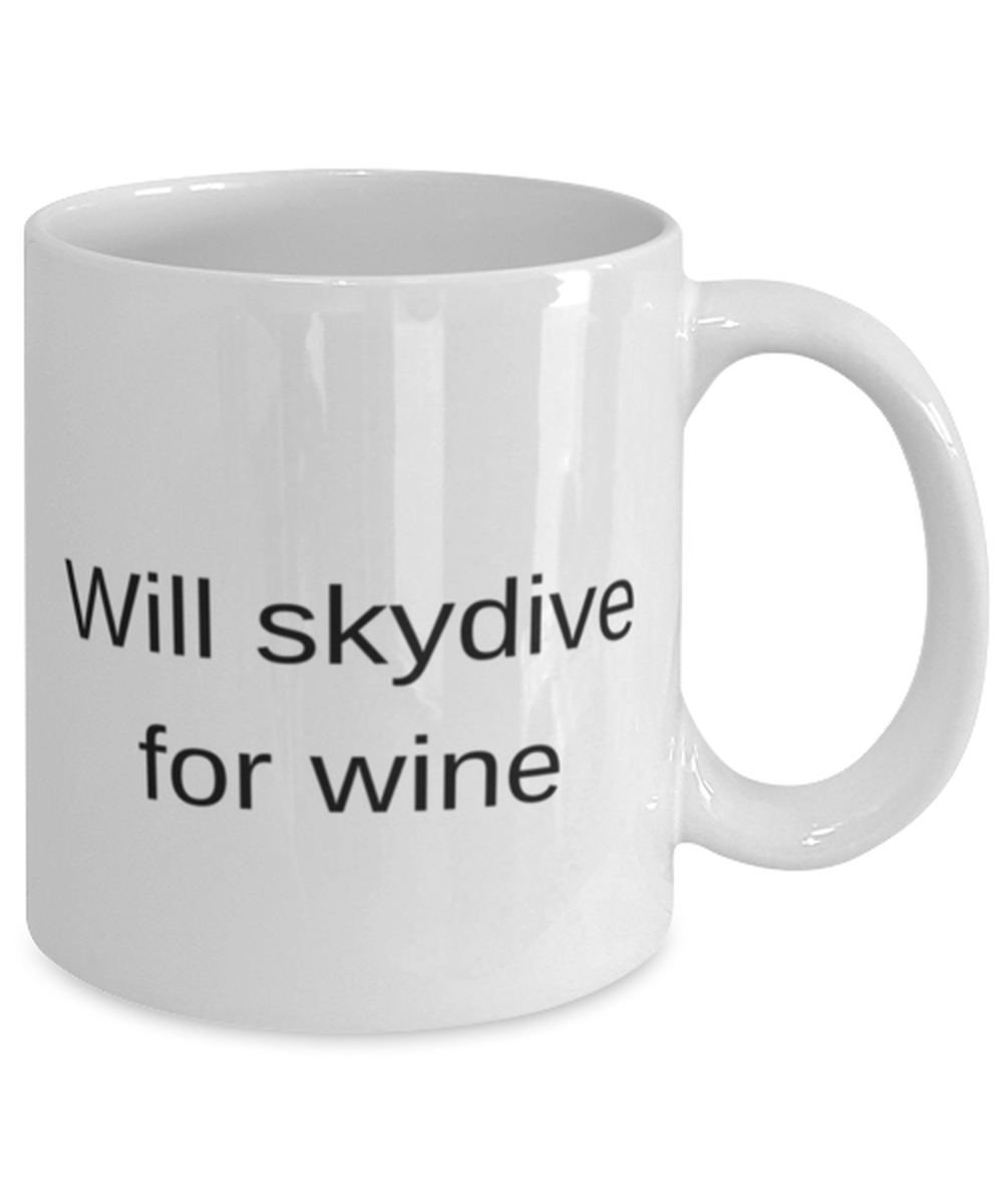 Skydiving Wine Lovers Coffee Mug