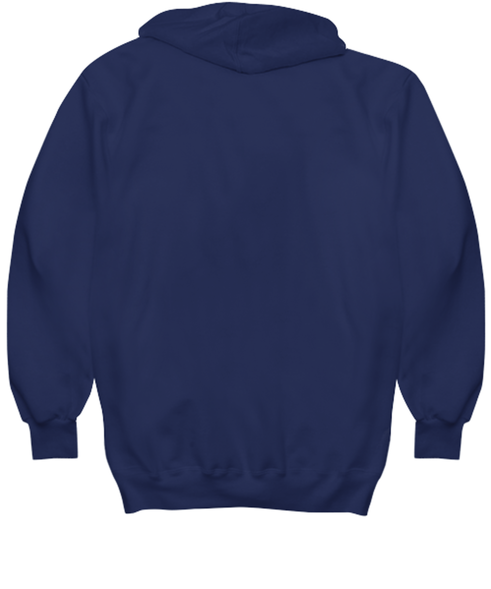 Funny Christmas Hoodie Navy Blue - Oh The Virus Outside Is Frightful But This Wine is So Delightful Holiday Song Pun