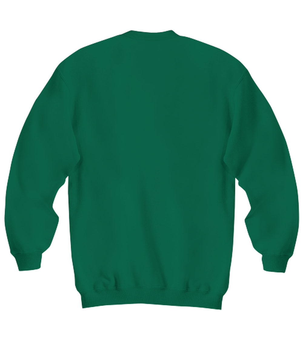 Funny Christmas Sweatshirt Green - Oh The Virus Outside Is Frightful But This Wine is So Delightful Holiday Song Pun