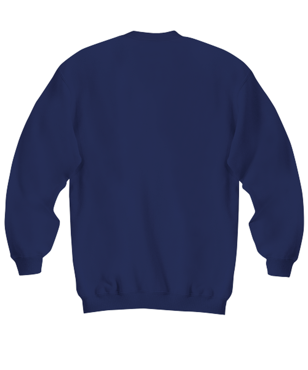 Funny Christmas Sweatshirt Navy Blue - Oh The Virus Outside Is Frightful But This Beer is So Delightful Holiday Song Pun