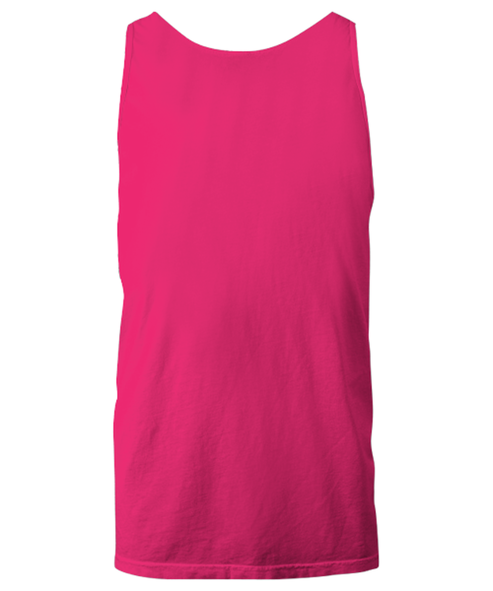 Funny Christmas Unisex Tank Top Heliconia Pink - Oh The Virus Outside Is Frightful But This Beer is So Delightful Holiday Song Pun