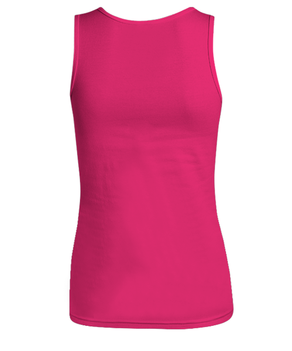 Funny Christmas Women's Tank Top Heliconia Pink - Oh The Virus Outside Is Frightful But This Wine is So Delightful Holiday Song Pun
