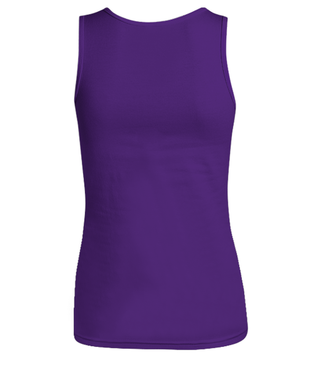Funny Christmas Women's Tank Top Purple - Oh The Virus Outside Is Frightful But This Beer is So Delightful Holiday Song Pun