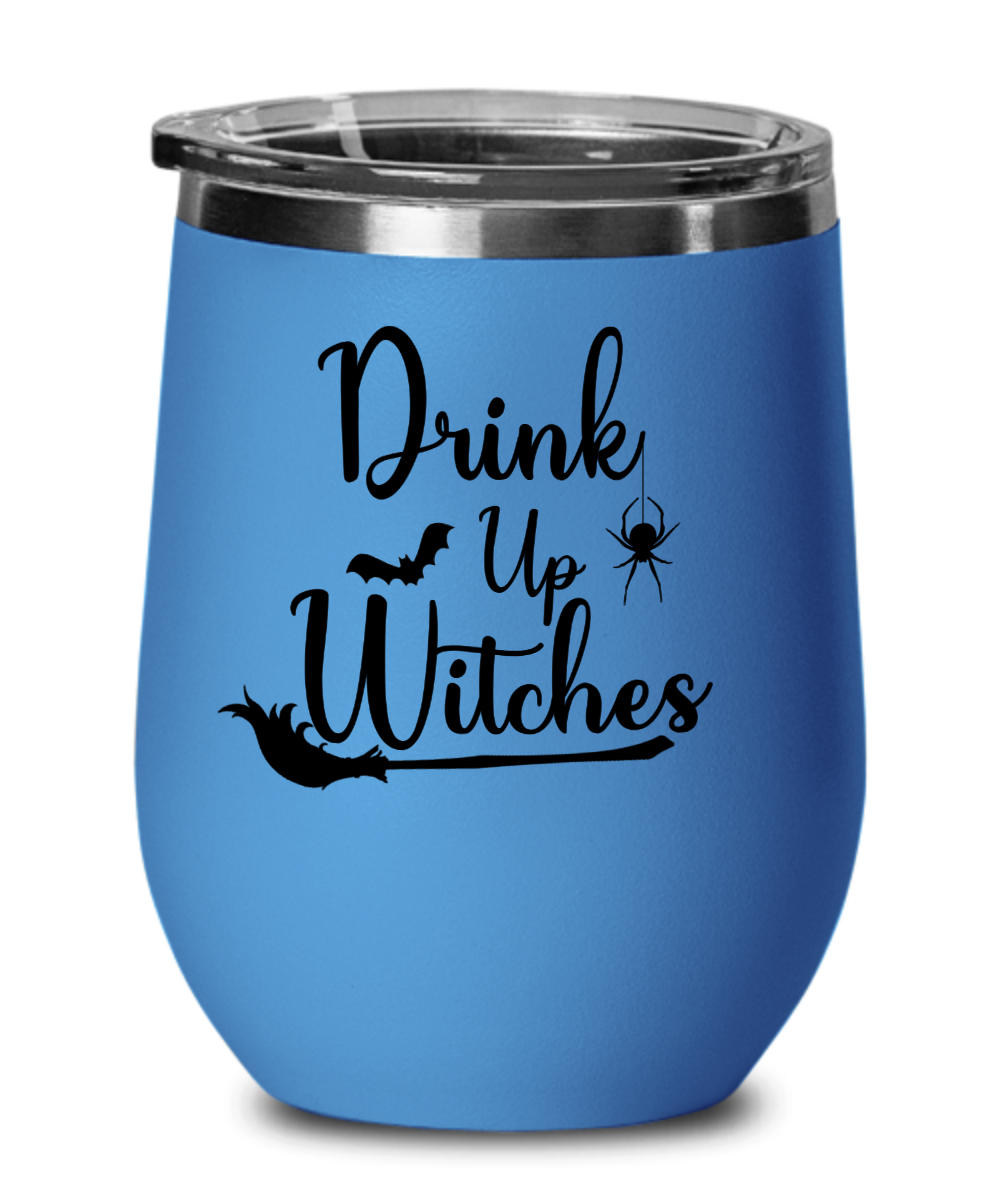 Drink Up Witches Wine Glasses - Halloween Drink Up Witches Party Favor Wine Glass