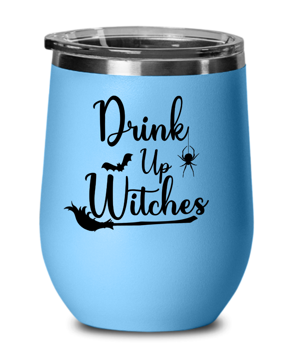 Drink Up Witches Wine Glasses - Halloween Drink Up Witches Party Favor Wine Glass