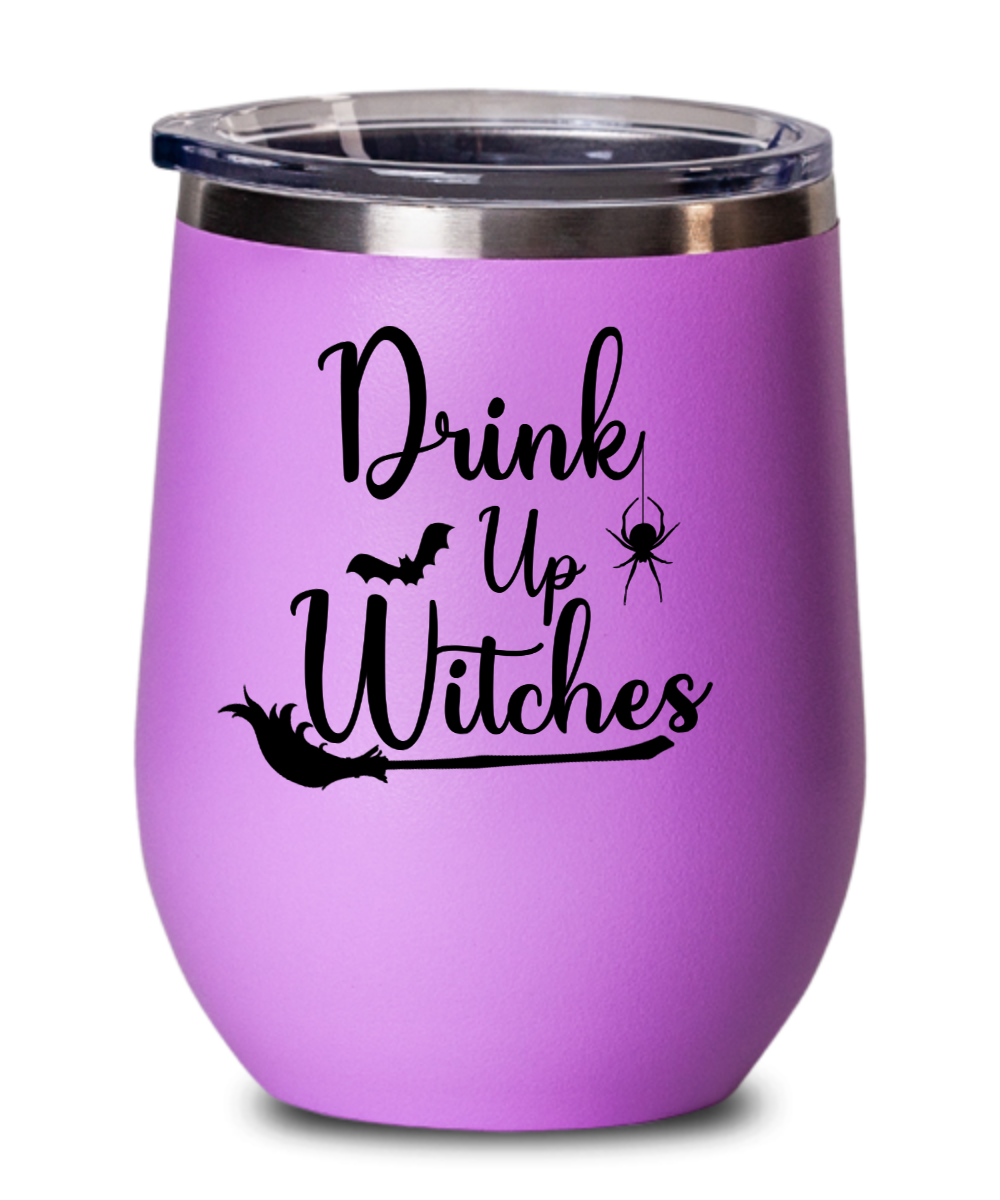 Drink Up Witches Wine Glasses - Halloween Drink Up Witches Party Favor Wine Glass