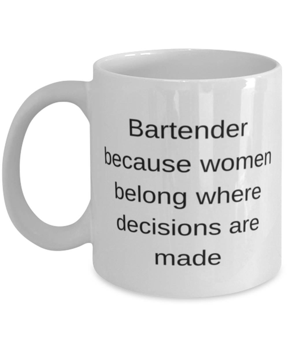 Female Bartender Coffee Mug