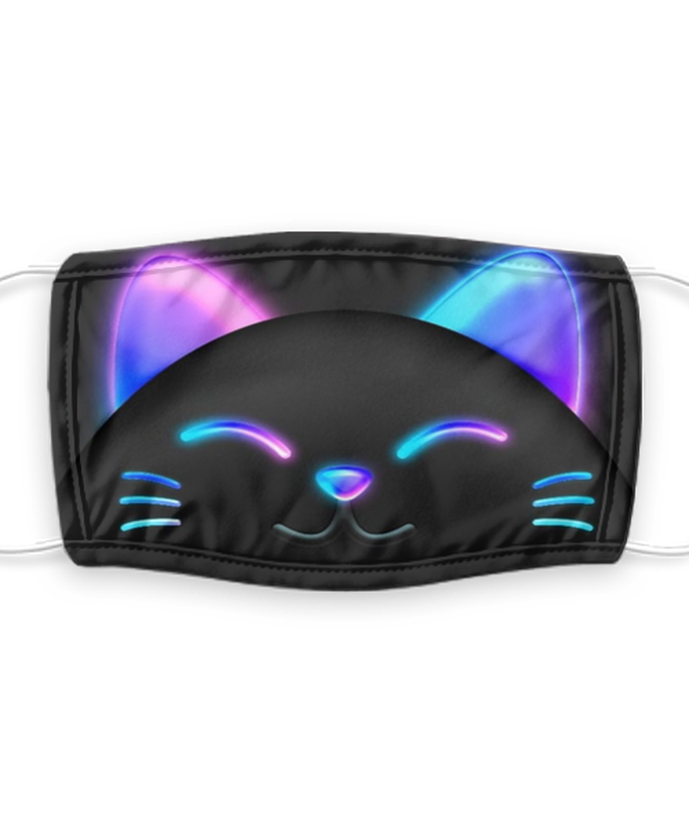 Cat Face Mask Reusable - Reusable, Washable w/ Filter - 7 Layers Germ Protection