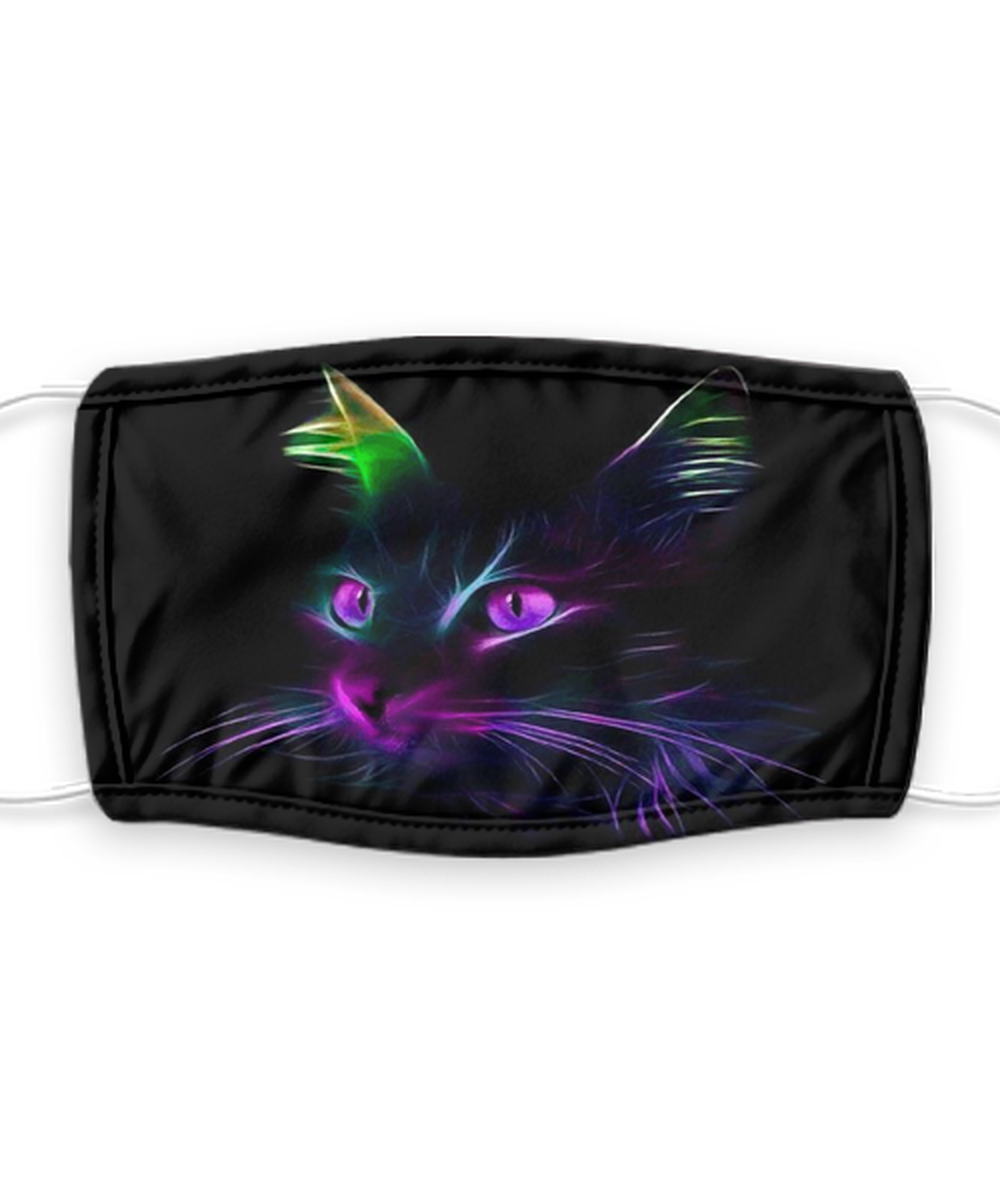 Cat Face Mask Reusable - Reusable, Washable w/ Filter - 7 Layers Germ Protection