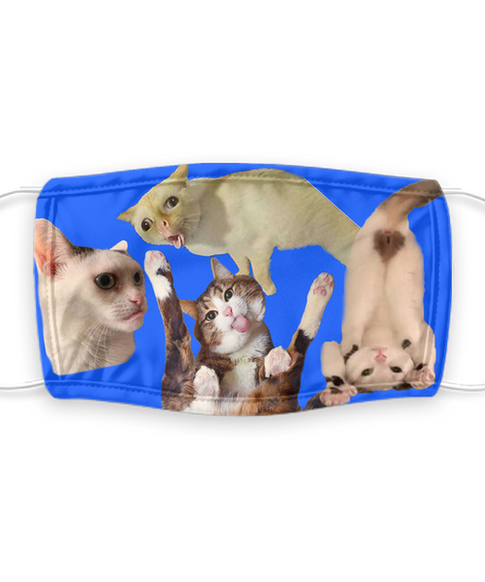 Cat Face Mask Reusable - Reusable, Washable w/ Filter - 7 Layers Germ Protection