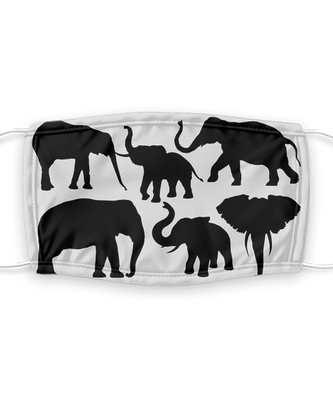 Elephant Face Mask - Reusable, Washable w/ Filter - 7 Layers Germ Protection