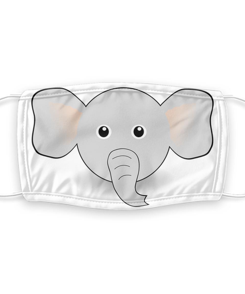 Elephant Face Mask - Reusable, Washable w/ Filter - 7 Layers Germ Protection
