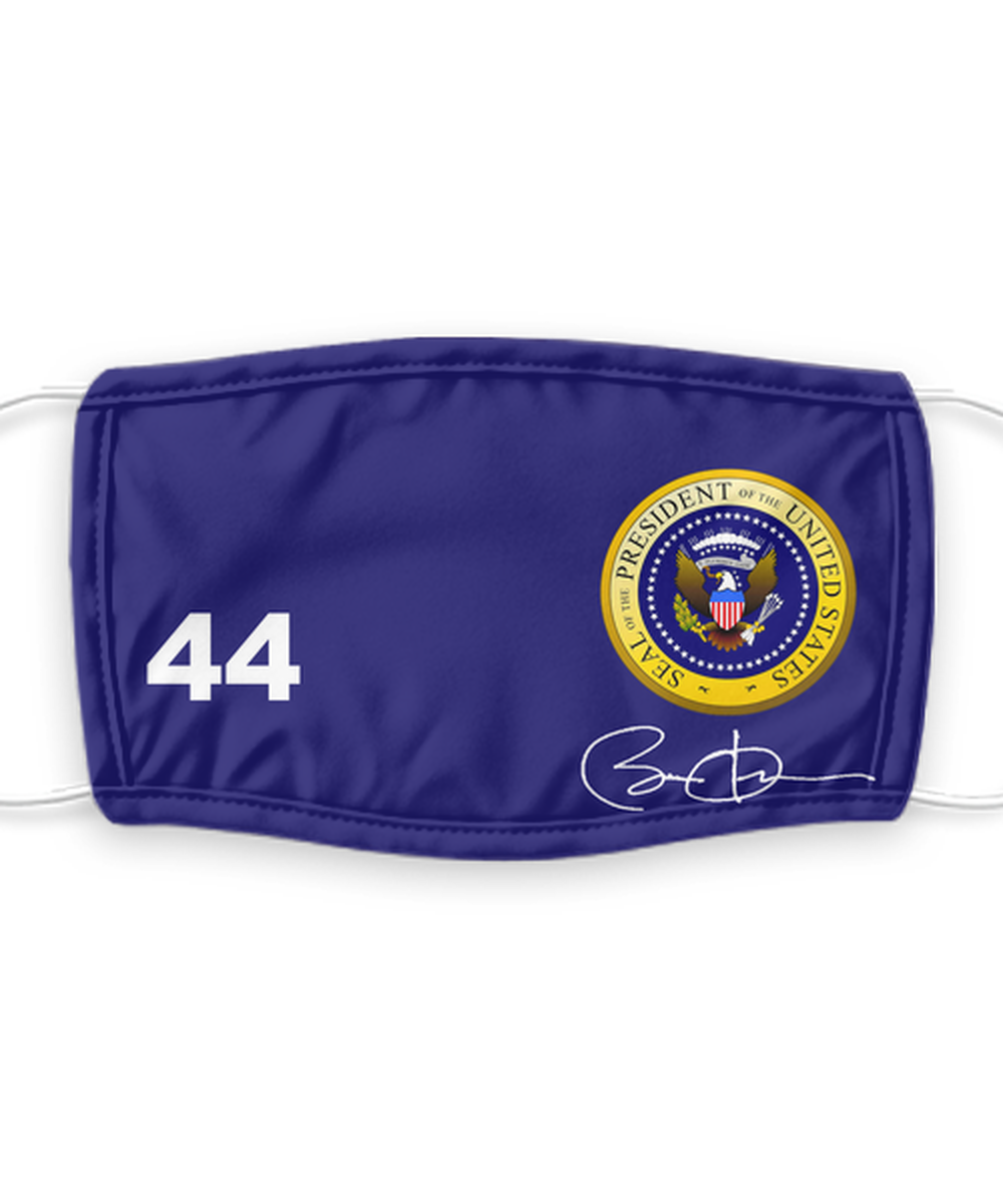 Barack Obama Face Mask - Presidential Seal Face Cover - Reusable, Washable w/ Filter - 7 Layers Germ Protection