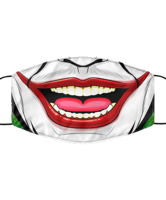 Halloween Face Mask - Horror Mask - Reusable & Washable 2 Layers Germ Protection