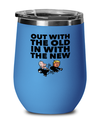 Funny Joe Biden New President Black Wine Glass - Gag Idea For Democractic Supporter