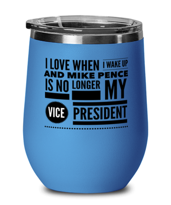 Funny Joe Biden Blue Wine Glass -