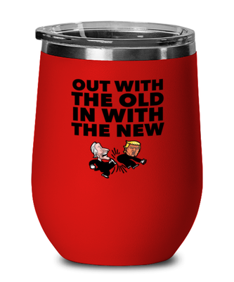 Funny Joe Biden New President Red Wine Glass - Gag Idea For Democractic Supporter