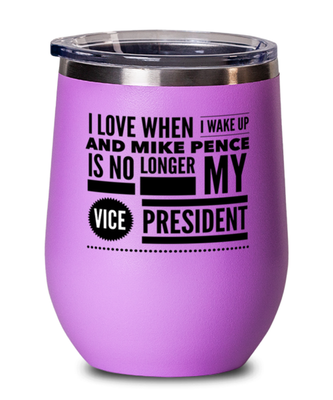 Funny Joe Biden Pink Wine Glass -