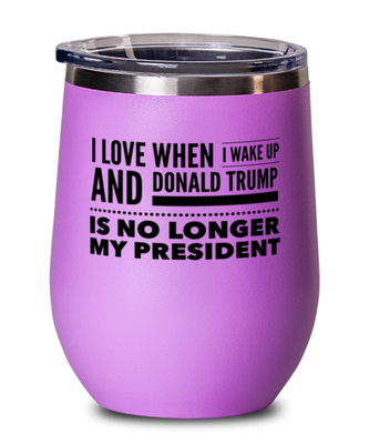 Funny Joe Biden Pink Wine Glass -