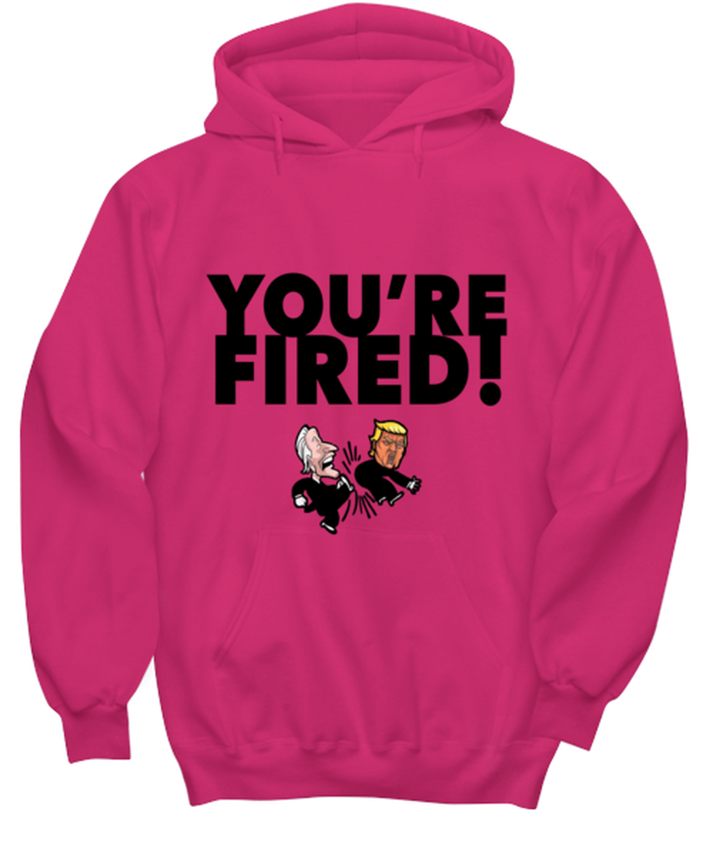 Funny Joe Biden "You're Fired Trump" Gag Hoodie Green